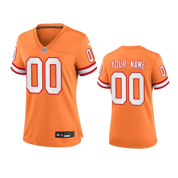 Women's Tampa Bay Buccaneers Custom Orange Throwback Game Jersey