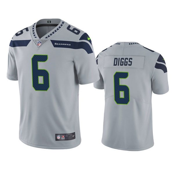 Men's Seattle Seahawks #6 Quandre Diggs Nike Gray Alternate Vapor Limited Jersey
