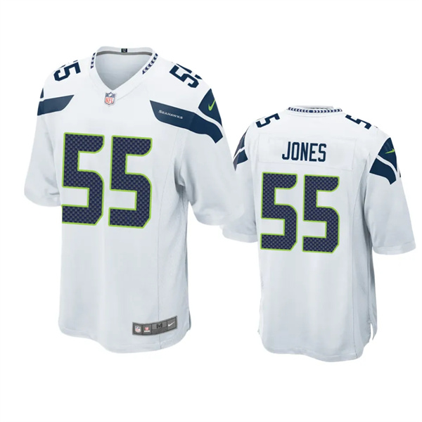 Men's Seattle Seahawks #55 Dre'mont Jones Nike White Vapor Limited Jersey