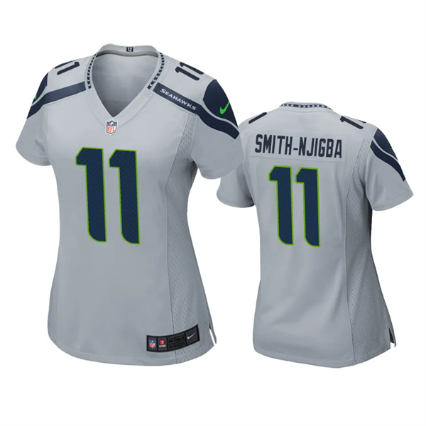 Womens Seattle Seahawks #11 Jaxon Smith-Njigba Nike Gray Alternate Limited Jersey