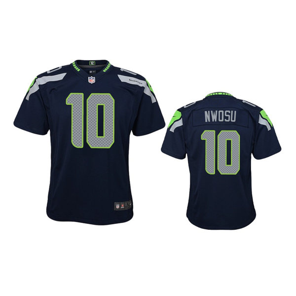 Youth Seattle Seahawks #10 Uchenna Nwosu  Nike Navy Team Color Limited Jersey