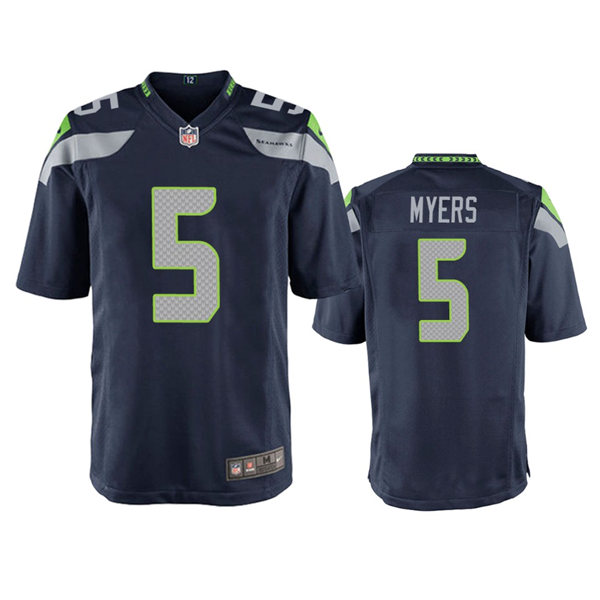 Youth Seattle Seahawks #5 Jason Myers Nike Navy Team Color Limited Jersey