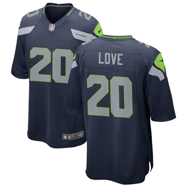 Men's Seattle Seahawks #20 Julian Love nike Navy Team Color Vapor Limited Jersey