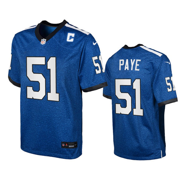 Youth Indianapolis Colts #51 Kwity Paye Royal Indiana Nights Game Jersey