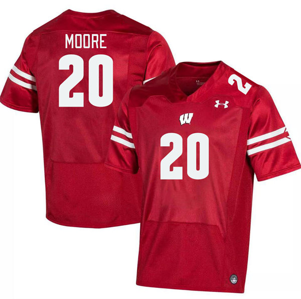 Mens Youth Wisconsin Badgers #20 Braedyn Moore  (2)