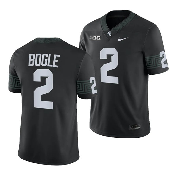 Mens Youth Michigan State Spartans #2 Khris Bogle 2023 Black Alternate Football Game Jersey