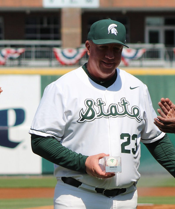 Mens Youth Michigan State Spartans Custom Nike 2022 White State Full-Button College Baseball Jersey