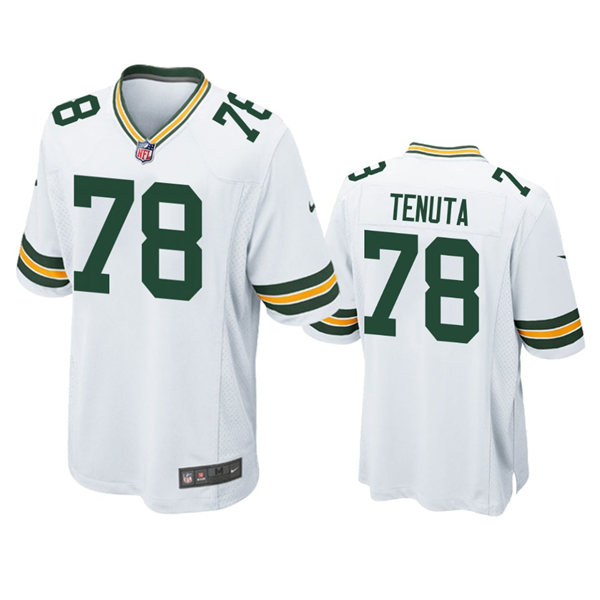 Mens Green Bay Packers #78 Luke Tenuta Nike White Vapor Limited Player Jersey(1)