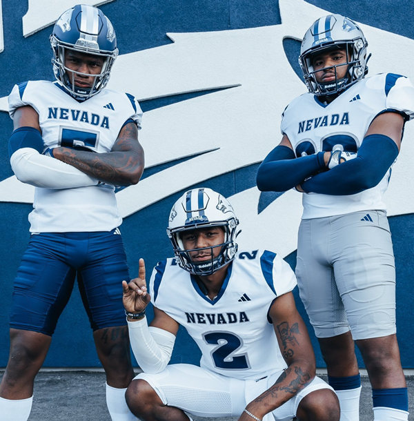 Mens Youth Nevada Wolf Pack Custom Adidas 2023 White Football Uniform Jersey