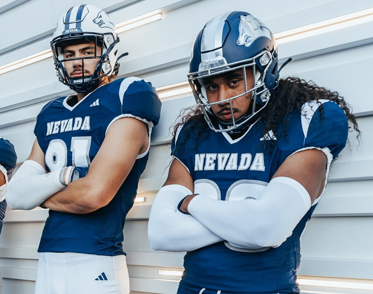 Mens Youth Nevada Wolf Pack Custom Adidas 2023 Navy Football Uniform Jersey