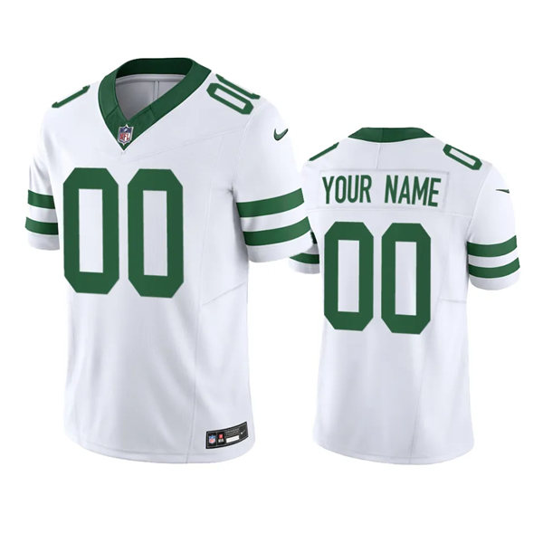 Mens Youth New York Jets Custom Nike White Legacy Vapor Limited Jersey