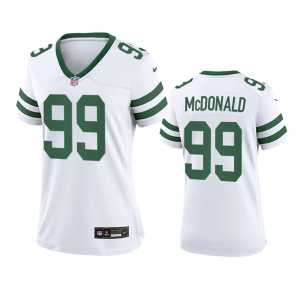 Women's New York Jets #99 Will McDonald White Legacy Limited Jersey