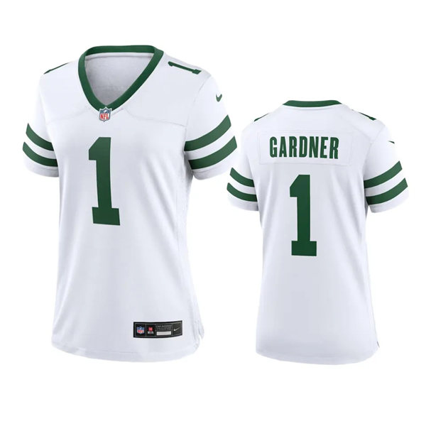 Women's New York Jets #1 Sauce Gardner White Legacy Limited Jersey