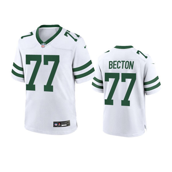 Youth New York Jets #77 Mekhi Becton White Legacy Game Jersey