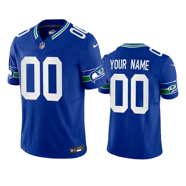 Mens Youth Seattle Seahawks Custom Nike Royal 190s Retro F.U.S.E. Limited Jersey