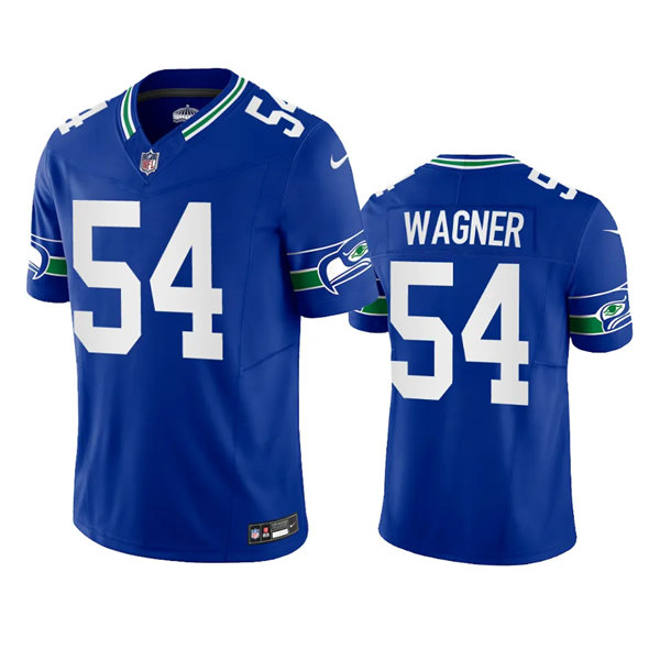 Mens Seattle Seahawks #54 Bobby Wagner Royal Throwback F.U.S.E. Limited Jersey