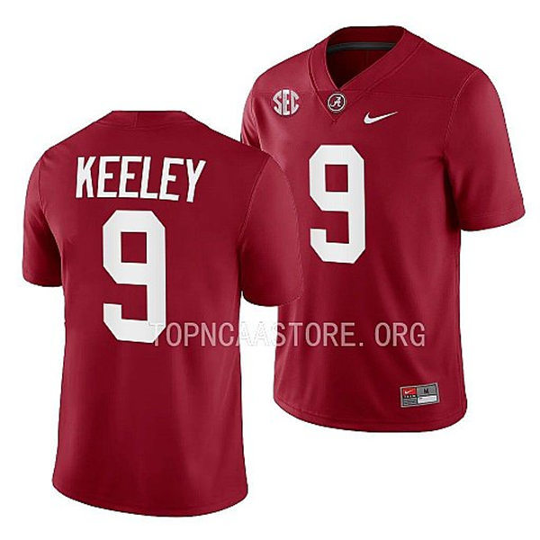 Mens Youth Alabama Crimson Tide #9 Keon Keeley Crimson College Football Game Jersey