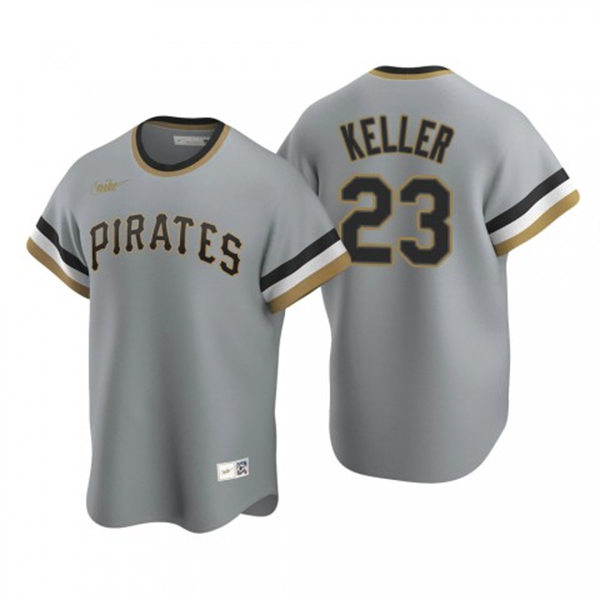 Mens Pittsburgh Pirates #23 Mitch Keller Nike Gray Pullover Cooperstown Collection Jersey