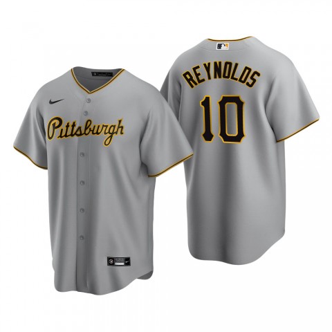 Yout Pittsburgh Pirates #10 Bryan Reynolds Nike Gray Road CoolBase Jersey