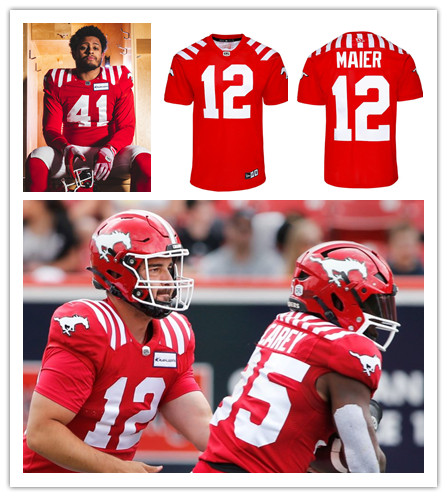 Men's Youth CFL Calgary Stampeders Custom 2023 Home Red Jersey