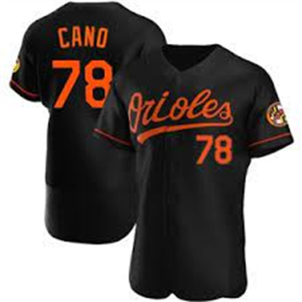 Mens Baltimore Orioles #78 Yennier Cano Nike Black Alternate Flexbase Jersey