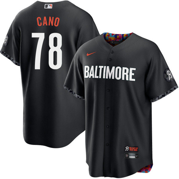 Mens Baltimore Orioles #78 Yennier Cano  Black 2023 City Connect Jersey