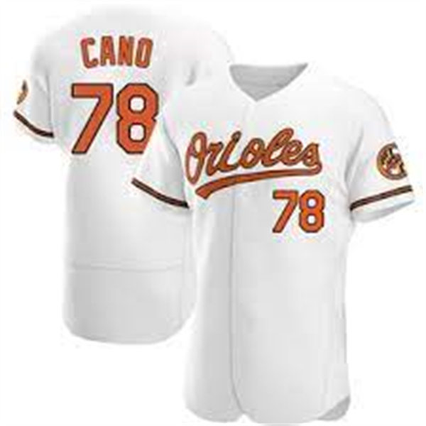 Mens Baltimore Orioles #78 Yennier Cano Nike Home White Flexbase Player Jersey