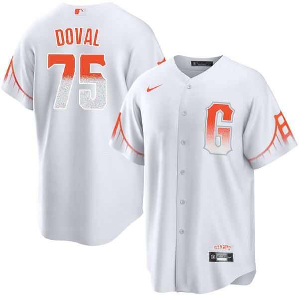 Mens San Francisco Giants #75 Camilo Doval Nike White City Connect Jersey