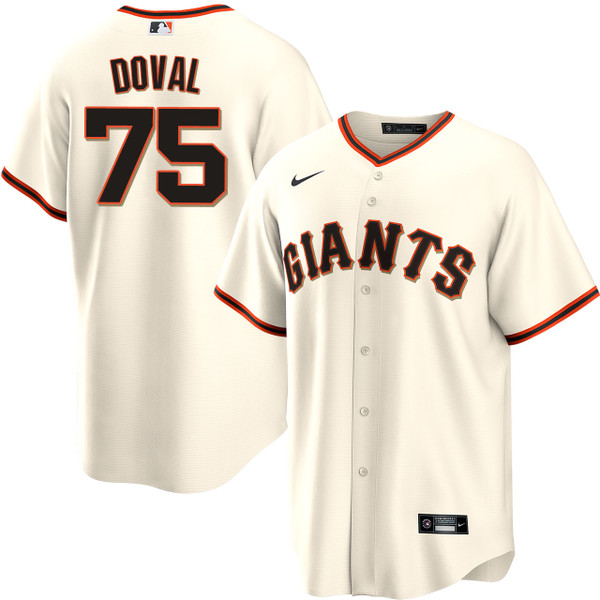 Mens San Francisco Giants #75 Camilo Doval Nike Cream Home Coolbase Player Jersey