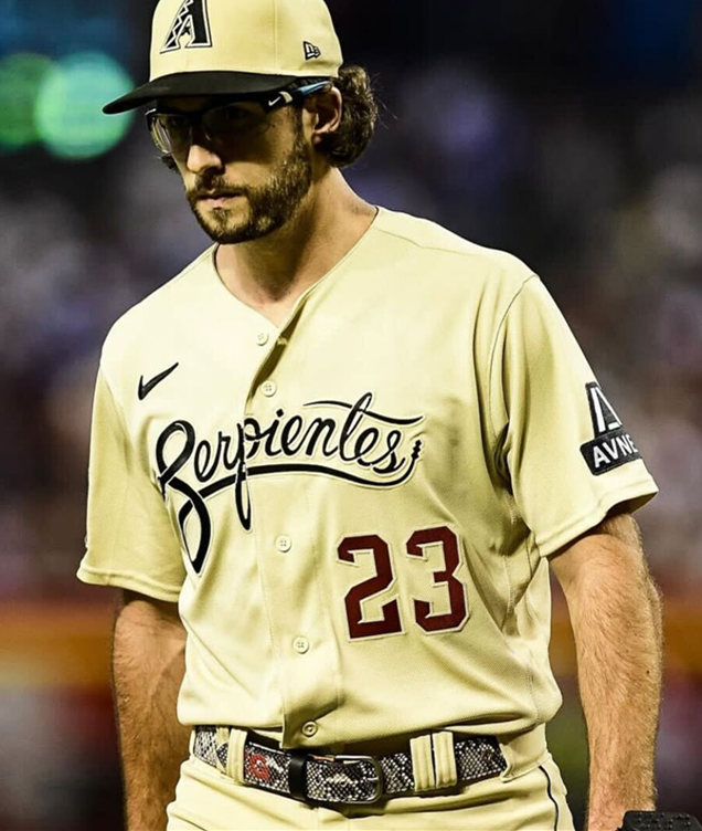 Mens Arizona Diamondbacks #23 Zac Gallen Nike Tan City Connect Jersey
