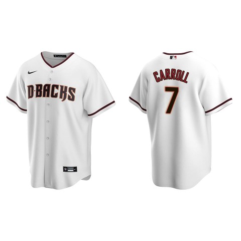 Youth Arizona Diamondbacks #7 Corbin Carroll White Crimson Home CoolBase Jersey