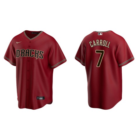 Youth Arizona Diamondbacks #7 Corbin Carroll Crimson Alternate Cool Base Jersey