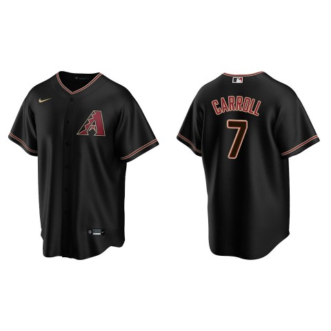 Youth Arizona Diamondbacks #7 Corbin Carroll Nike Black AlternateCoolBase Jersey