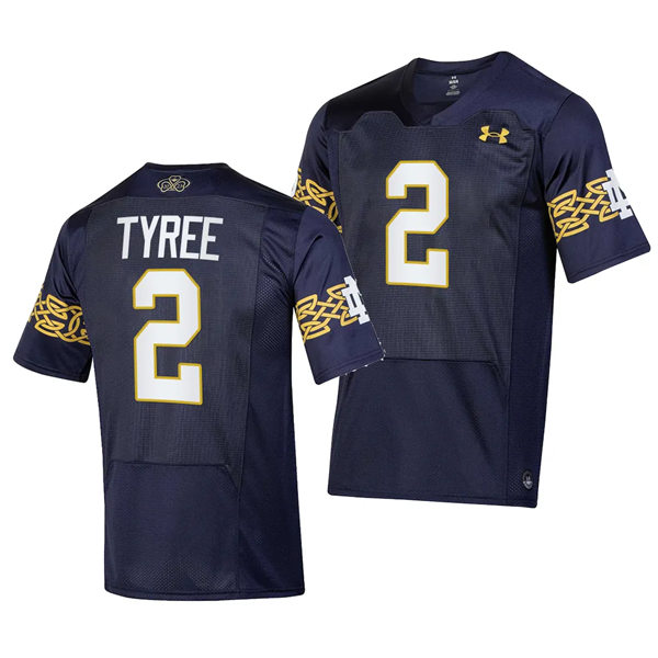 Mens Youth Notre Dame Fighting Irish #2 Aer Lingus 2023 Aer Lingus College Football Classic Jersey - Navy