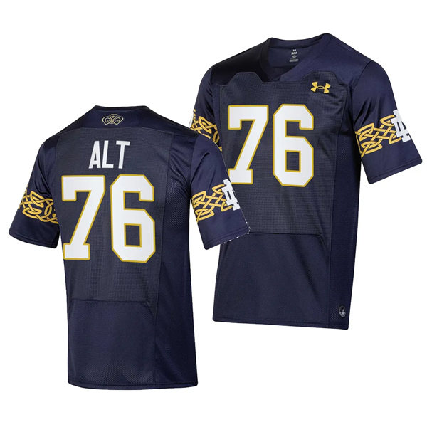 Mens Youth Notre Dame Fighting Irish #76 Aer Lingus 2023 Aer Lingus College Football Classic Jersey - Navy