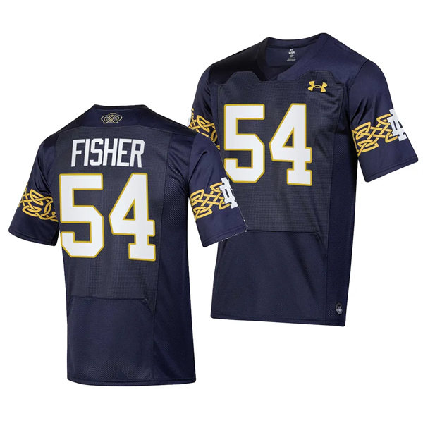 Mens Youth Notre Dame Fighting Irish #54  Aer Lingus 2023 Aer Lingus College Football Classic Jersey - Navy