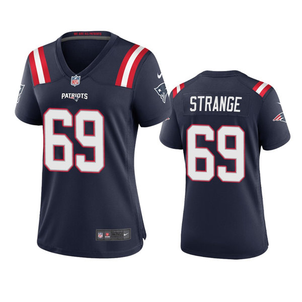 Womens New England Patriots #69 Cole Strange Nike Navy Limited Jersey