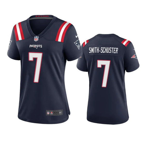 Womens New England Patriots #7 JuJu Smith-Schuster Nike Navy Limited Jersey