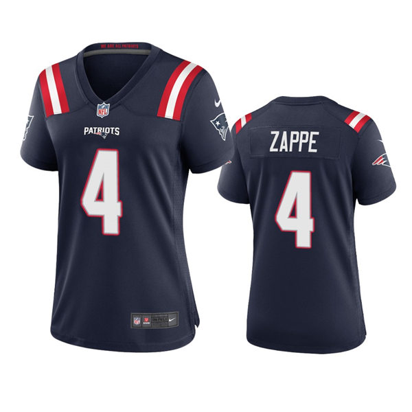 Womens New England Patriots #4 Bailey Zappe Nike Navy Limited Jersey