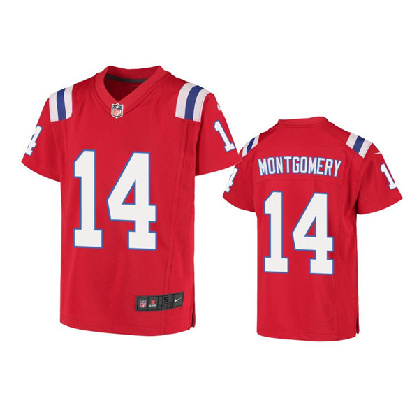 Youth New England Patriots #14 Ty Montgomery Nike Red Alternate Limited Jersey
