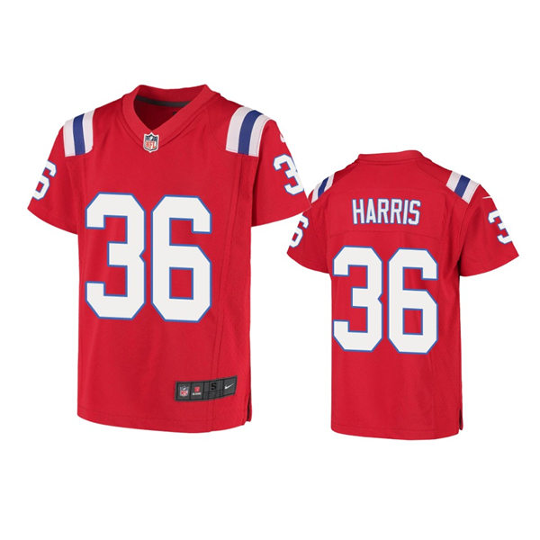 Youth New England Patriots #36 Kevin Harris Nike Red Alternate Limited Jersey