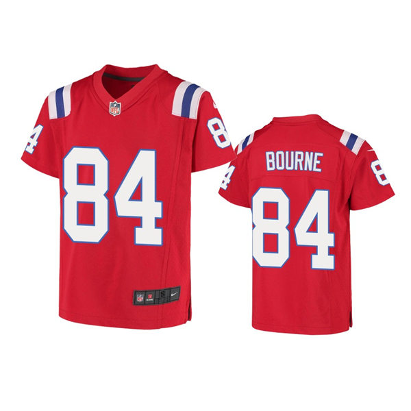 Youth New England Patriots #84 Kendrick Bourne Nike Red Alternate Limited Jersey