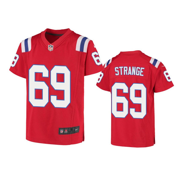 Youth New England Patriots #69 Cole Strange Nike Red Alternate Limited Jersey