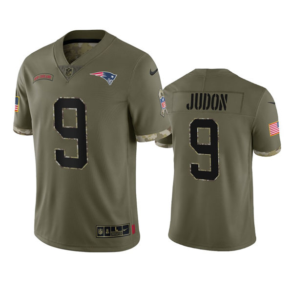 Mens New England Patriots #9 Matthew Judon 2022 Salute To Service Jersey