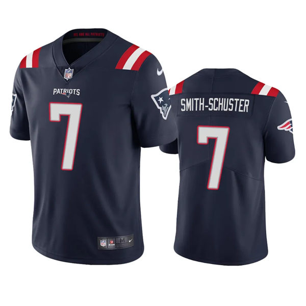 Mens New England Patriots #7 JuJu Smith-Schuster Nike Navy Vapor Untouchable Limited Jersey