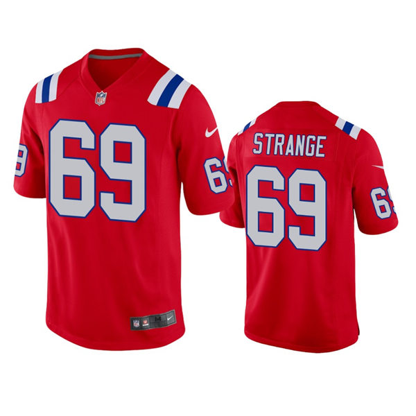 Mens New England Patriots #69 Cole Strange Nike Red Alternate Vapor Untouchable Limited Player Jersey