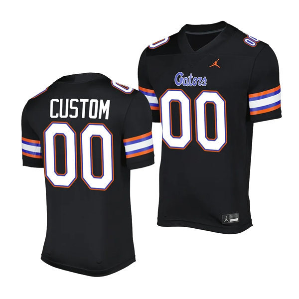 Custom Florida Gators Alternate Game #00 2023 Black Alternate Football SALUTING THOSE WHO SERVE UNIFORM Jersey