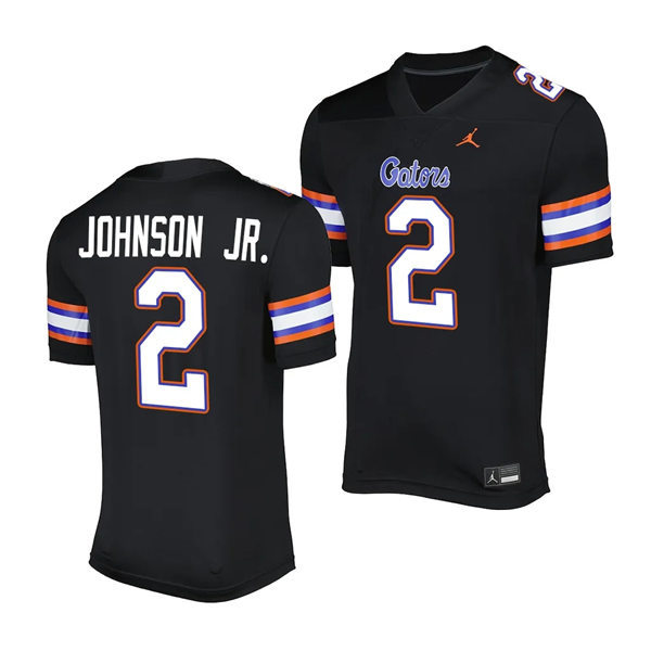 Mens Youth Florida Gators #2 Montrell Johnson Jr. 2023 Black Alternate Football SALUTING THOSE WHO SERVE UNIFORM Jersey