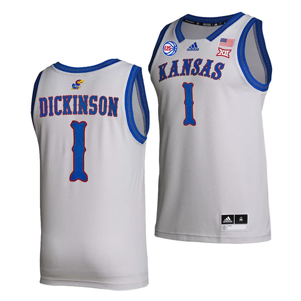 Mens Youth Kansas Jayhawks #1 Hunter Dickinson 2023 Grey HEARTLAND PHOG Basketball Limited Jersey