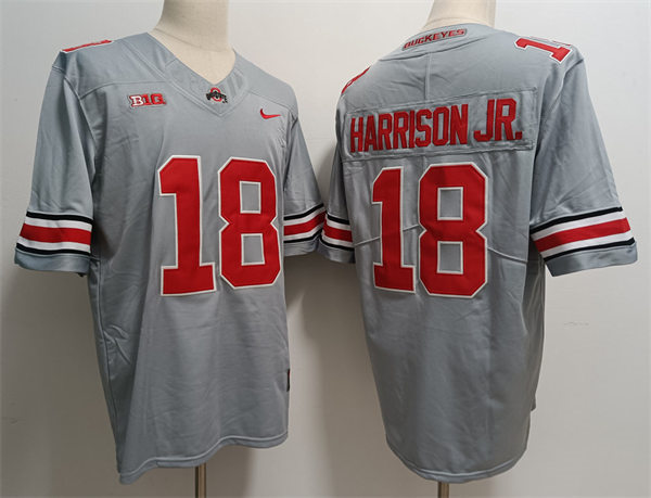 Mens Ohio State Buckeyes #18 Marvin Harrison Jr.  2023 Alternate Gary Limited Football Jersey